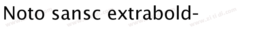 Noto sansc extrabold字体转换